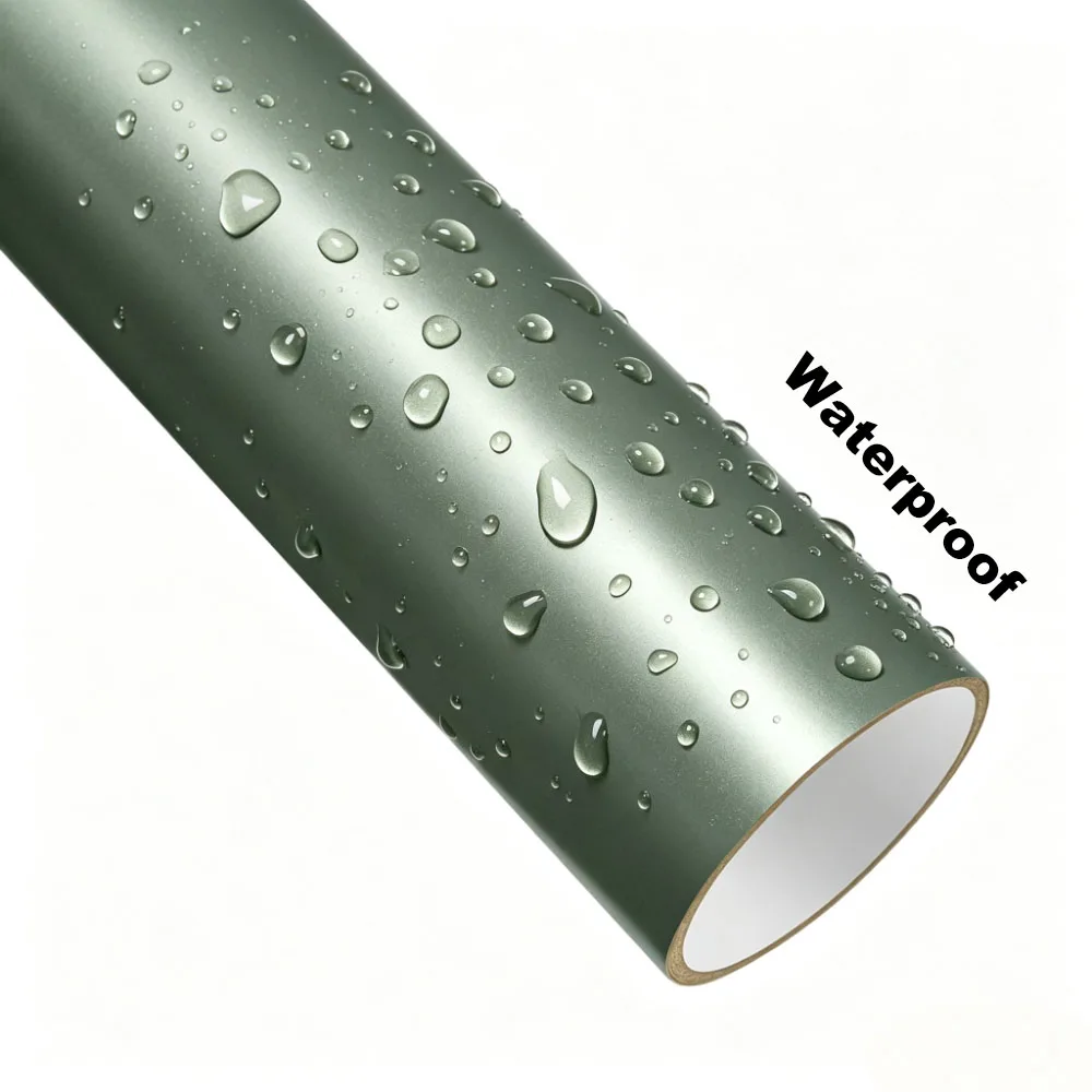 Matte Grün-Graue Auto-Folierung Farbwechsel-Vinyl-Aufkleber Blasenfreie PVC-Auto-Motorrad-Karosserie-Dekorfolie Zubehör-Rolle