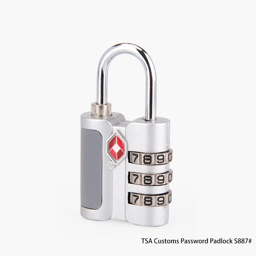 Manufacturers direct customs lock bag accessories, pull bar box combination lock, bag combination lock, password padlock