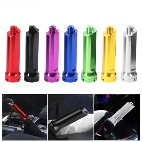 Car Hand Brake Sleeve Handle Cover Anti-slip Decoration Handbrake Protector Cover Aluminum