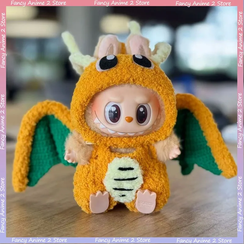

Kawaii Anime Pokemon Charizard Slowpoke Clothing Outfits for 15/17cm Labubu Mini Plush Doll Costume Fashion Dolls Accessories