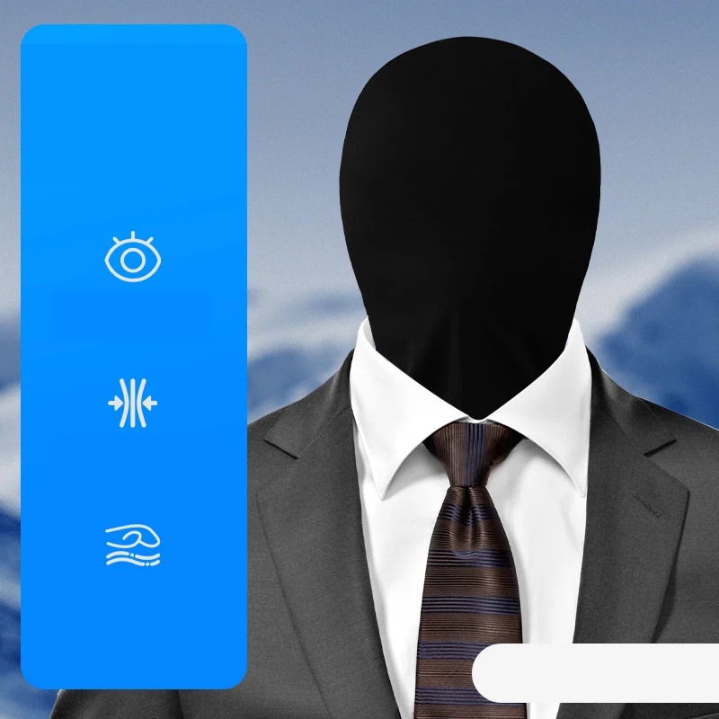 Summer Full Face Breathable Mask Translucent Visible Non-porous Face Cover Elastic Halloween Role Playing Headgear Ice Silk Hood