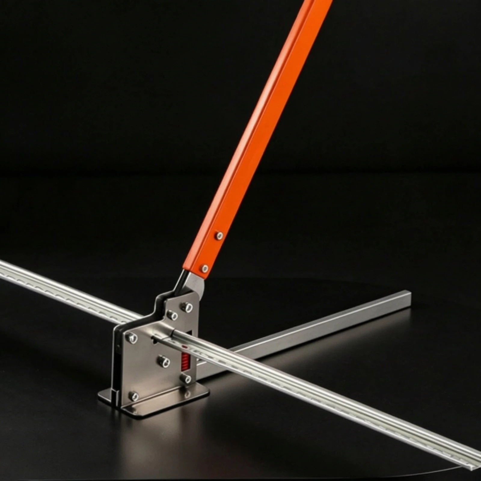Compact Manual Rail Cutter Bench-top High Leverage Tool for Mounting Rails and Metal Panel Setups
