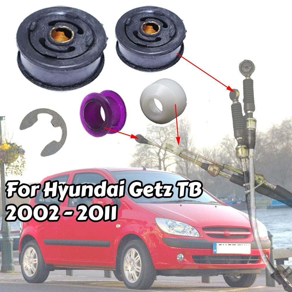 Manual Gear Shift Selector Lever Linkage Cable Shifter Connect Bushing Rod Bush For Hyundai Getz TB Click Blade Electron 02-2011