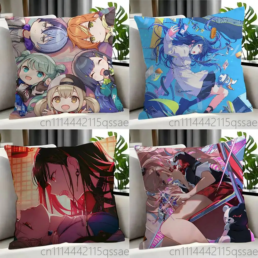 P-project Game sekai PJSK Pillow cases Sofa cushion cover home bedroom room decoration