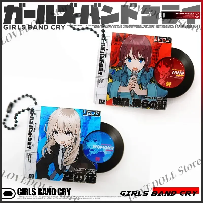 

Аниме-подвеска CD с персонажами Girls Band Cry: Исери, Нина, Кавараги, Момока, аниме-подвеска-кулон, подарок для косплея с NFC