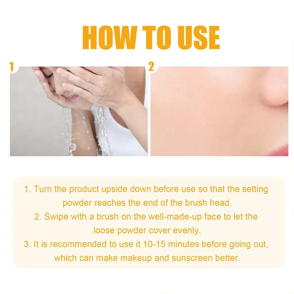 Waterproof Spf50 Sunscreen Loose Powder Sunblock Skin Protective Invisible Pore Oil Control Loose Powder For Women Face Care