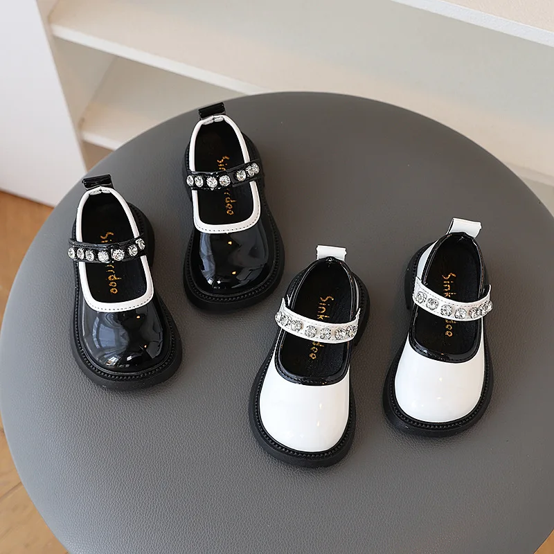 

Fashion Girls' Shoes Spring New Kids Leather Shoes Thick Soled Girls Princess Shoe Anti Slip Child Performance Shoes