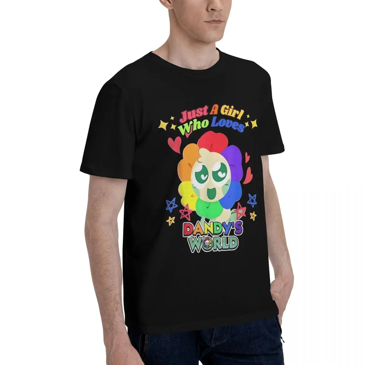 Campaign Cute Rainbow Cat Sticker Top tee Kemp Creative High grade Leisure Eur Size