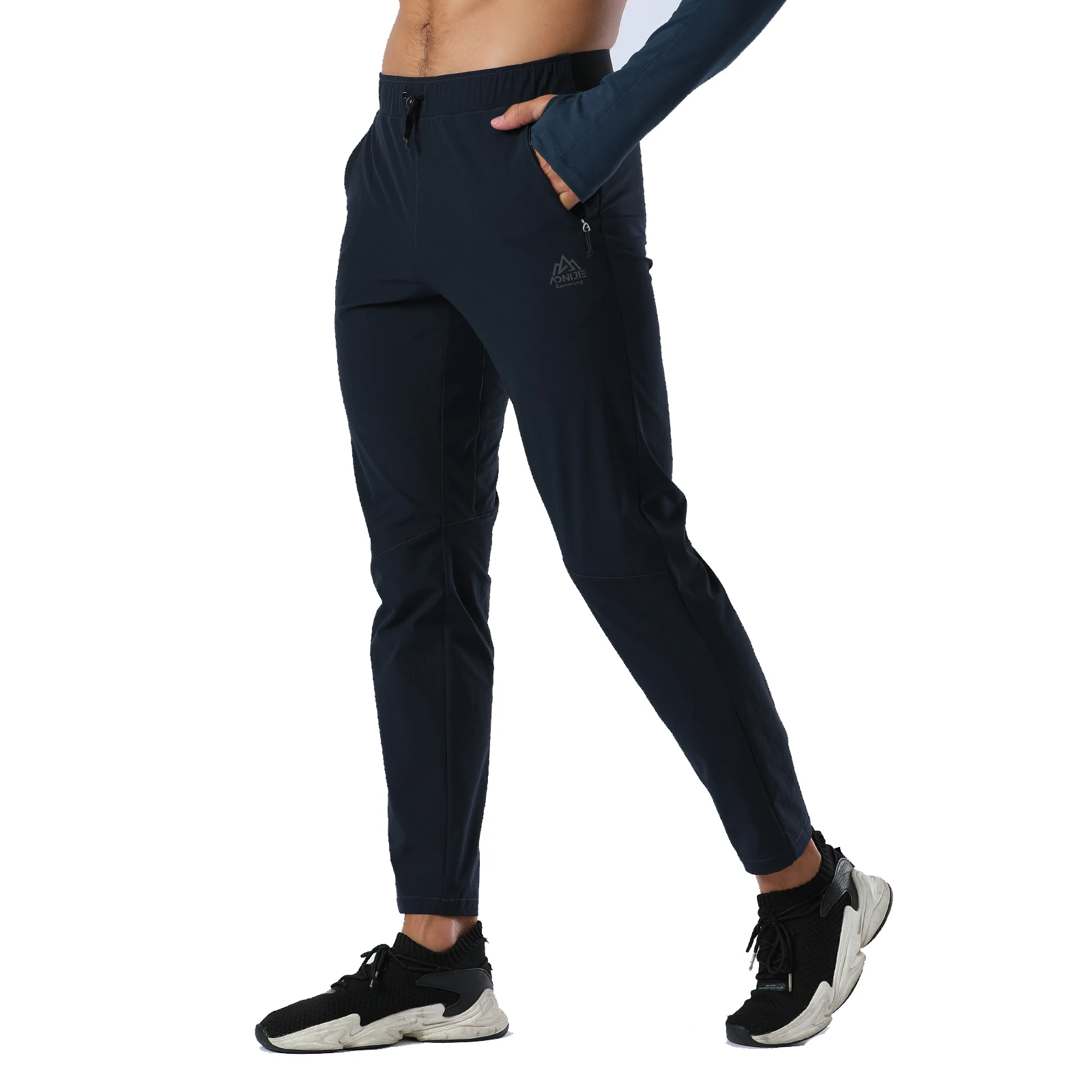 AONIJIE FM5140 Men Male Sports Pants Microprojectile Trousers Semi-elastic Waist For Leisure Daily Running Fitness Gym