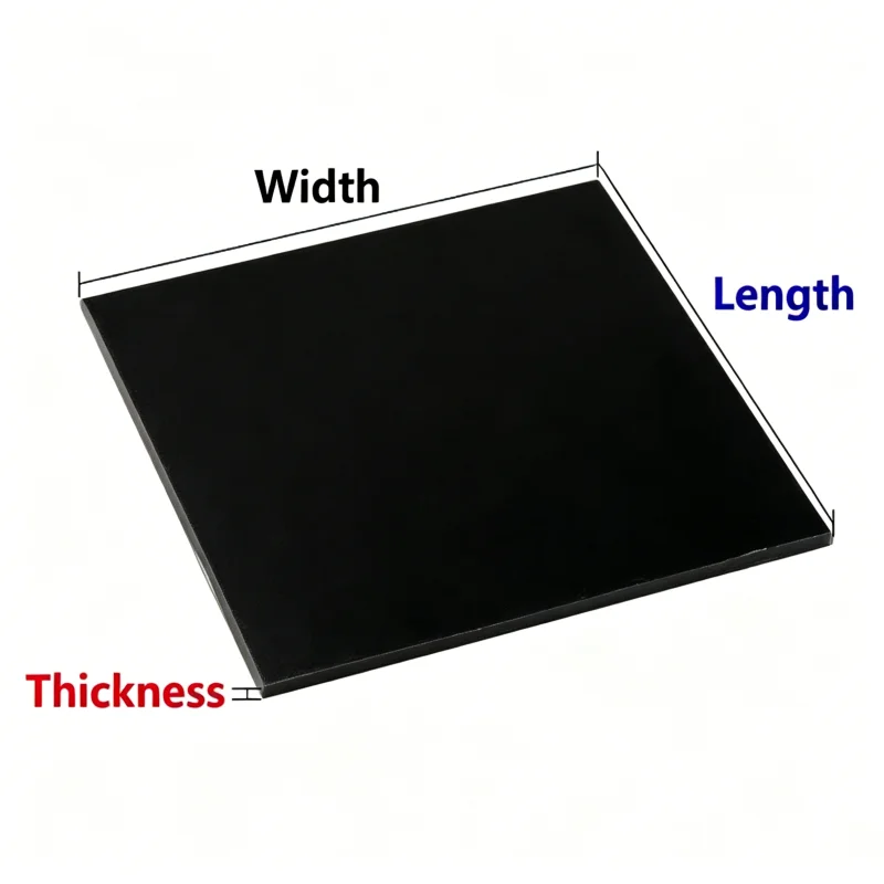 3-70mm Thick Black PEEK Sheet Polyetheretherketone Flat Plate High Temperature Resistant Engineering Plastic Board Various Sizes