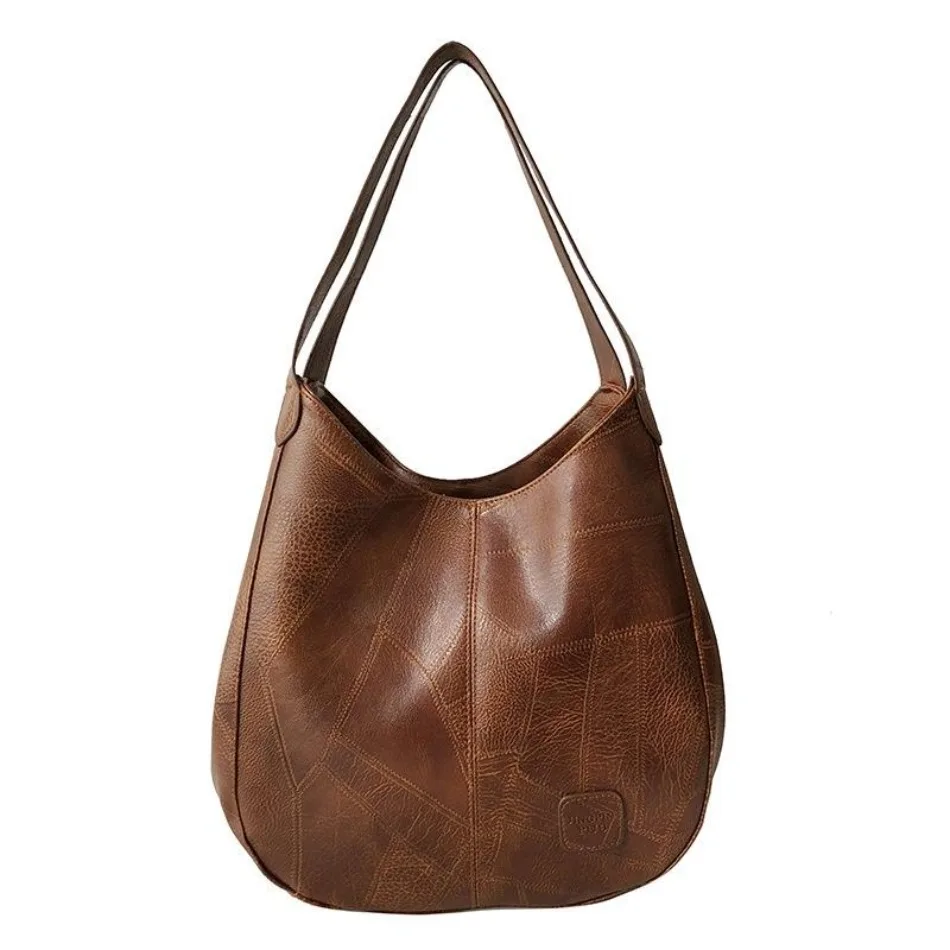 Bolso Tote Grande Cuero Vintage – Hombro Mujer Diseñador - imagen 5