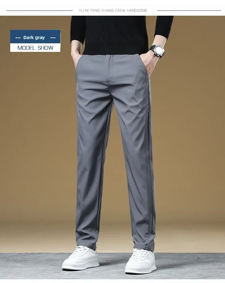 Herren-Herbst-Winter-Hose, dick, warm, Business, gerade geschnitten, lässig, modisch, koreanischer Fleece-Stil, schwarz, grau, Baggy, Y2K-Hose, vielseitig einsetzbar – Detail 16