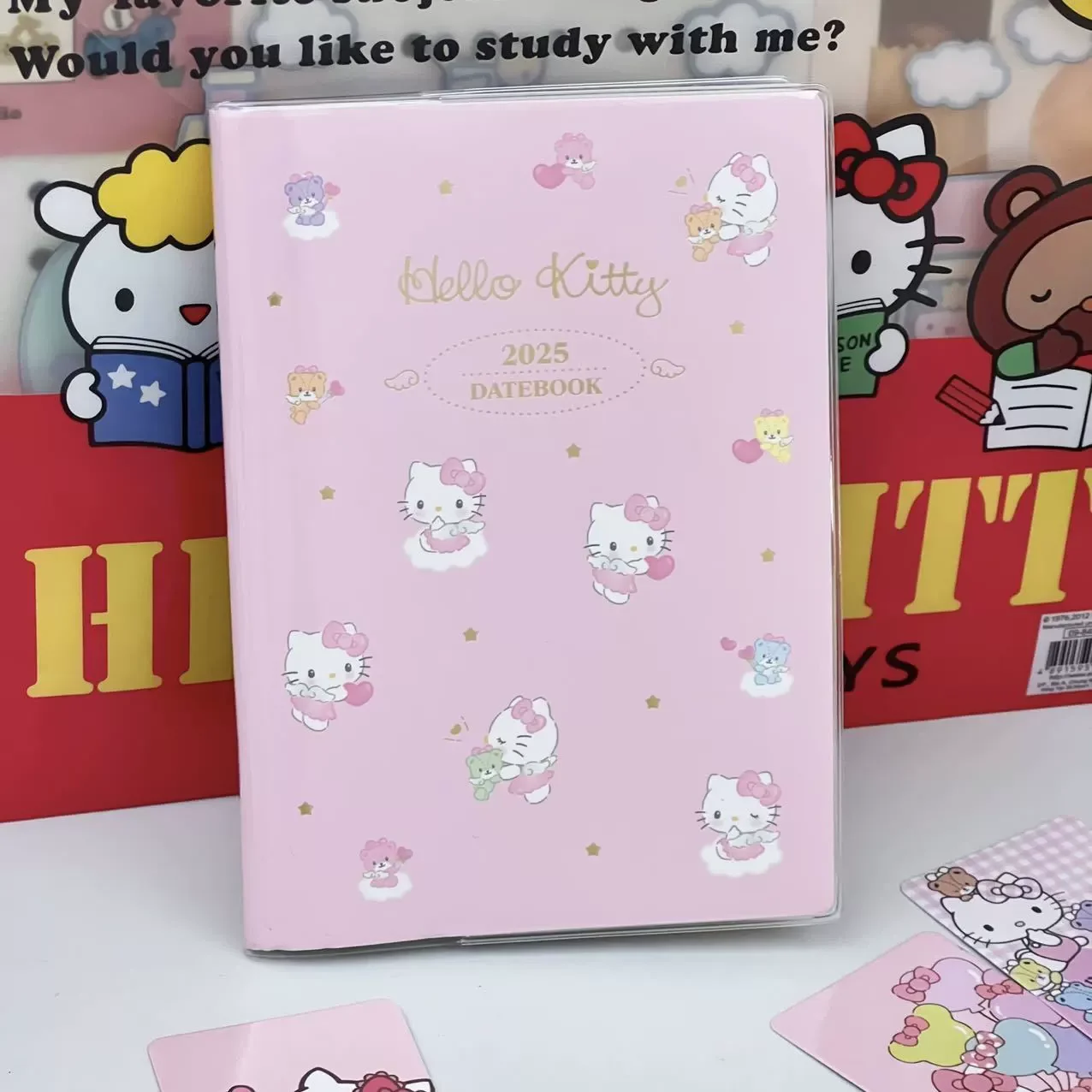 

2025 kawaii Pink Cat Handbook Schedule This Student Plan this colorful inner page ledger notebook