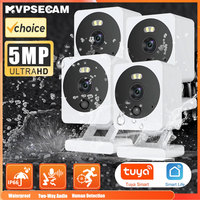 Mini 5MP IP Camera Tuya Smart Life Home Indoor WiFi Wireless Surveillance Audio Cam CCTV Human Detection Security Baby Monitor