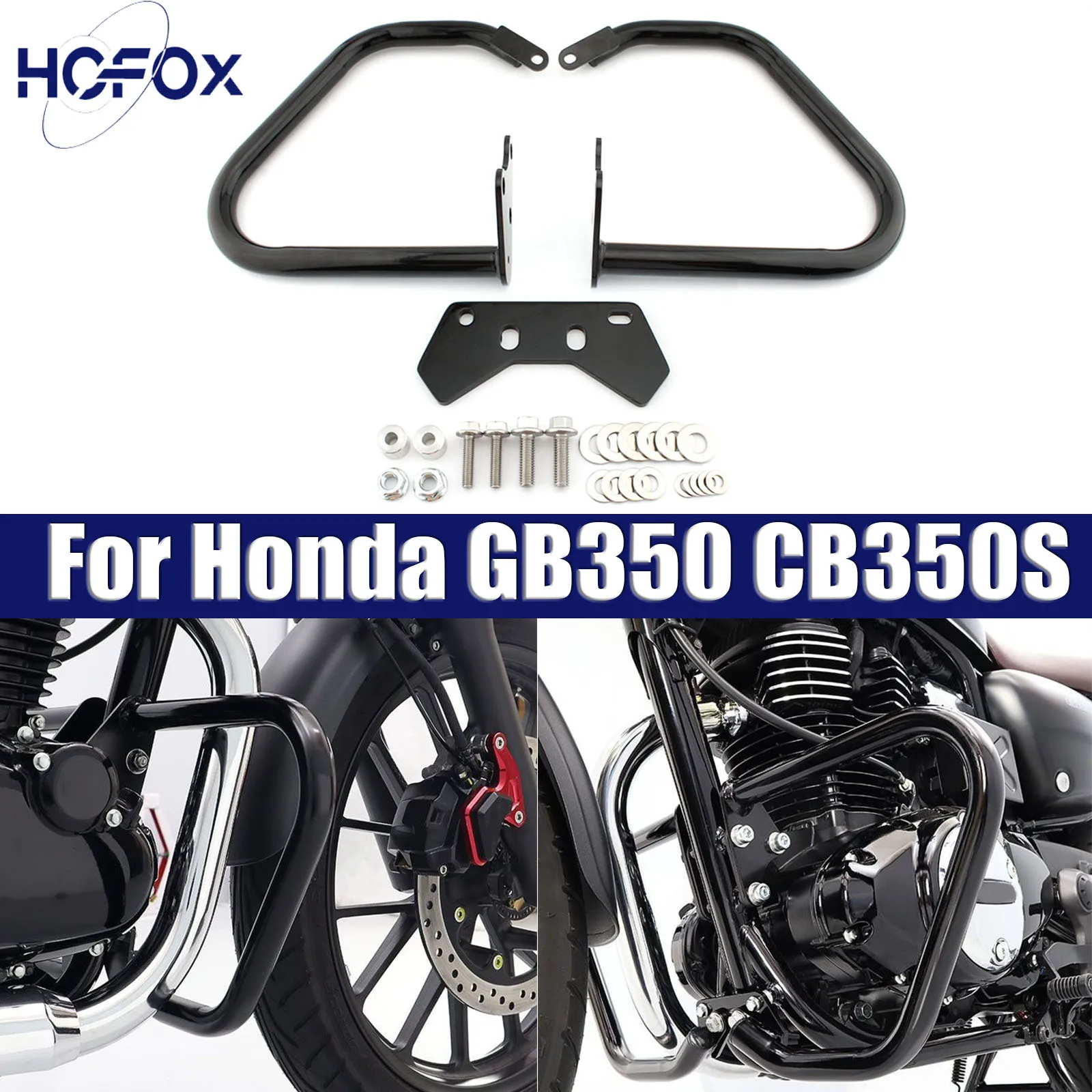 

Motorcycle Engine Guard Crash Bar Bumper Safety Protection For Honda GB350 CB350S Engine Guard Crash Bar