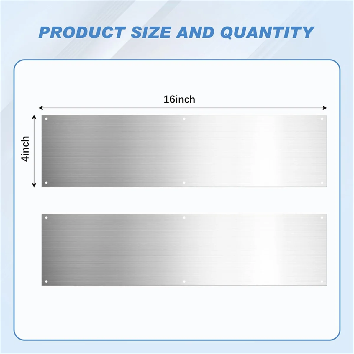 2 Pieces Door Kick Plate Kick Plates for Exterior Doors Aluminum Kick Plate for Doors Decor Avoid the Door From Kicking