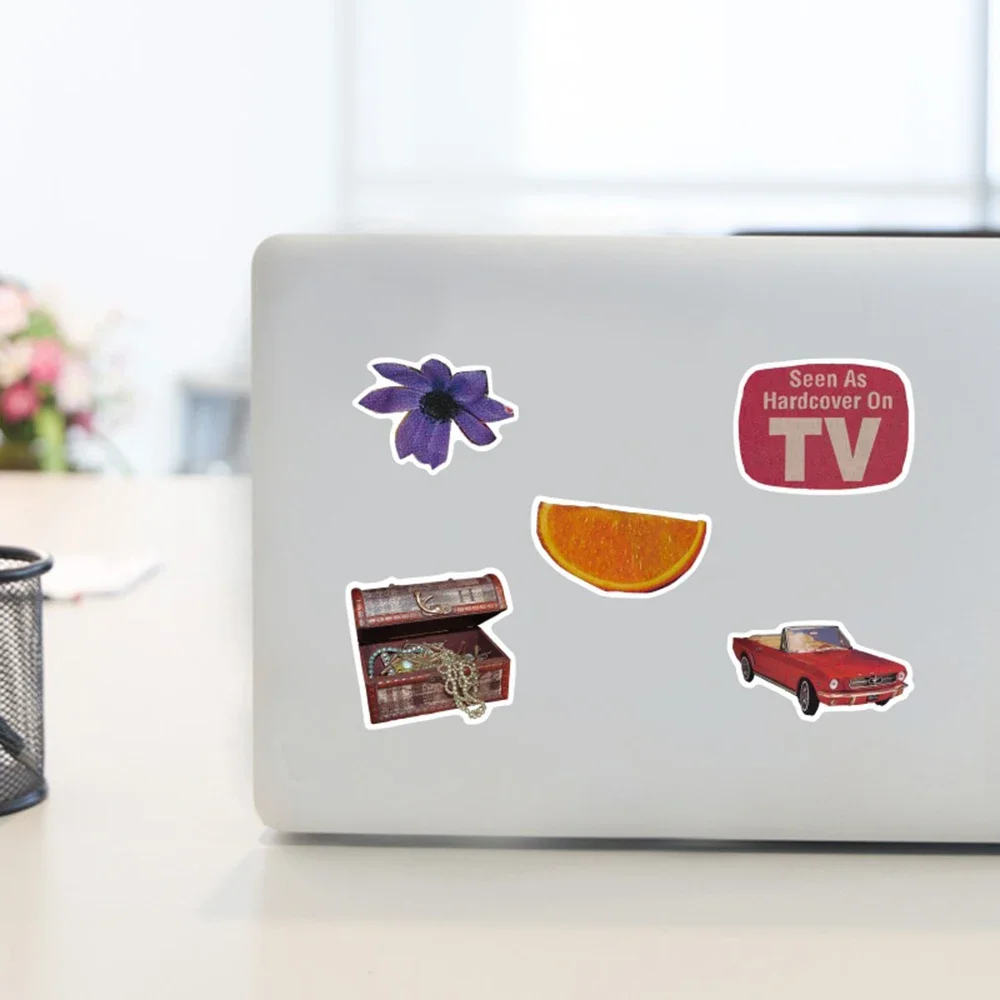 สติกเกอร์ลายกราฟฟิตีวินเทจ 50 ชิ้น สำหรับตกแต่งสมุดบันทึก งาน DIY สไตล์เรโทร ลายการ์ตูน ของเล่น โทรศัพท์ กระเป๋าเดินทาง จักรยาน แล็ปท็อป รถยนต์ สติกเกอร์ PVC