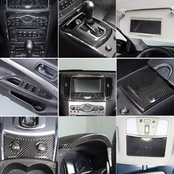 Soft Carbon Fiber For 2007-2013 Infiniti G25 G35 G37 Car Interior Decoration Sticker Center Control Modification Car Accessories