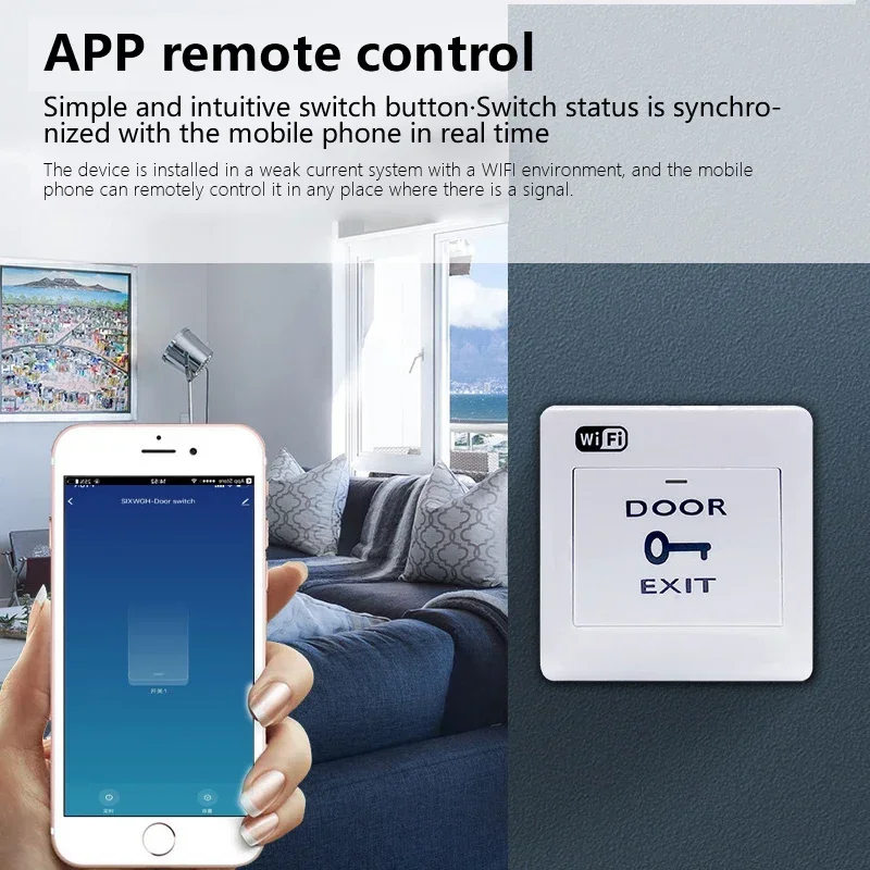 Corui WIFI sistema de Control de acceso de puerta inteligente interruptor Tuya Smart Life App Control remoto inalámbrico botón de soporte Manual