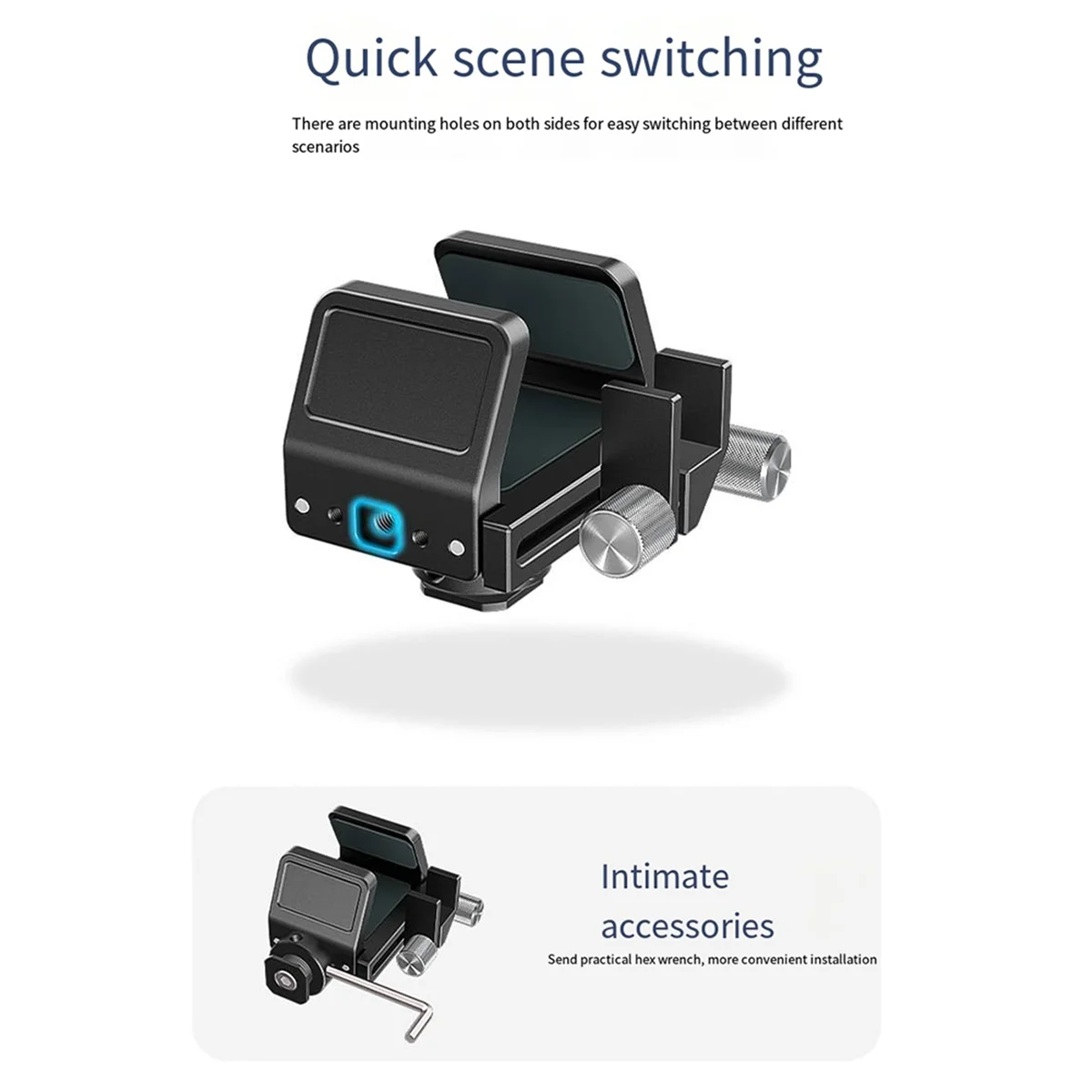 AT33 SSD Holder Clamp for BMPCC 4K 6K PRO Camera for Samsung T5 T7 SSD with Cable Clamp Cold Shoe Mount for DSLR Camera Cage