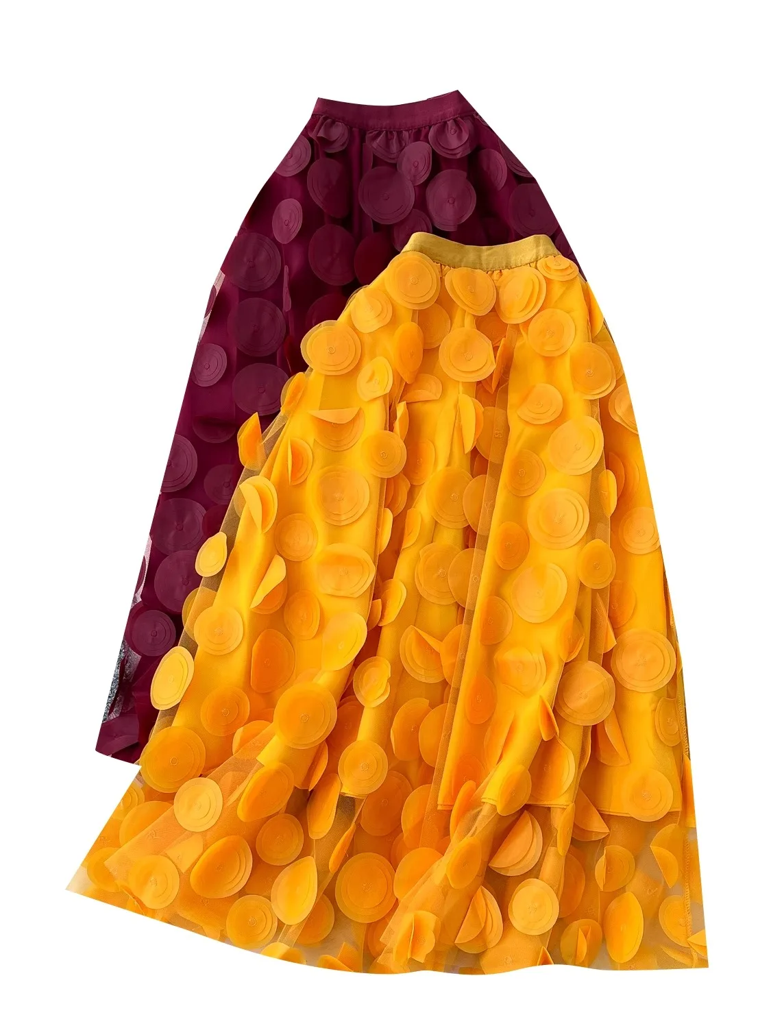 

3D Floral f Skirt Women's Mid-Length Fairy Skirt High Waist Versatile Youthful Personali Me Skirt Korean Sle A-Line ...