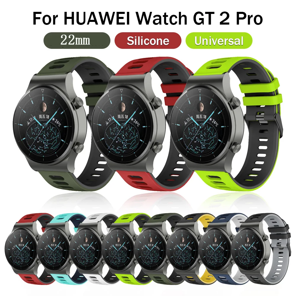 

20 22mm Silicone Strap for Huawei GT2 Pro GT3 46MM Smart watch Band Bracelet for Samsung Galaxy Watch 4 5 Pro 45mm/Amazfit GTR 4