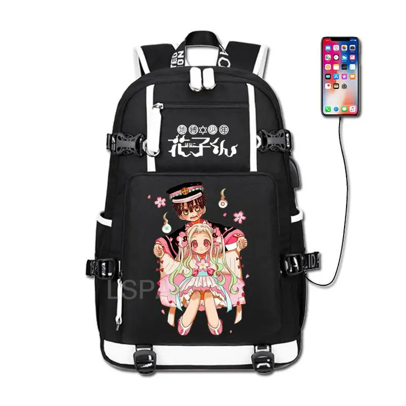 Toilet-bound Jibaku Shounen Hanako-kun Backpack College Student Laptop School Bags Travel Boys Girls Waterproof Rucksack