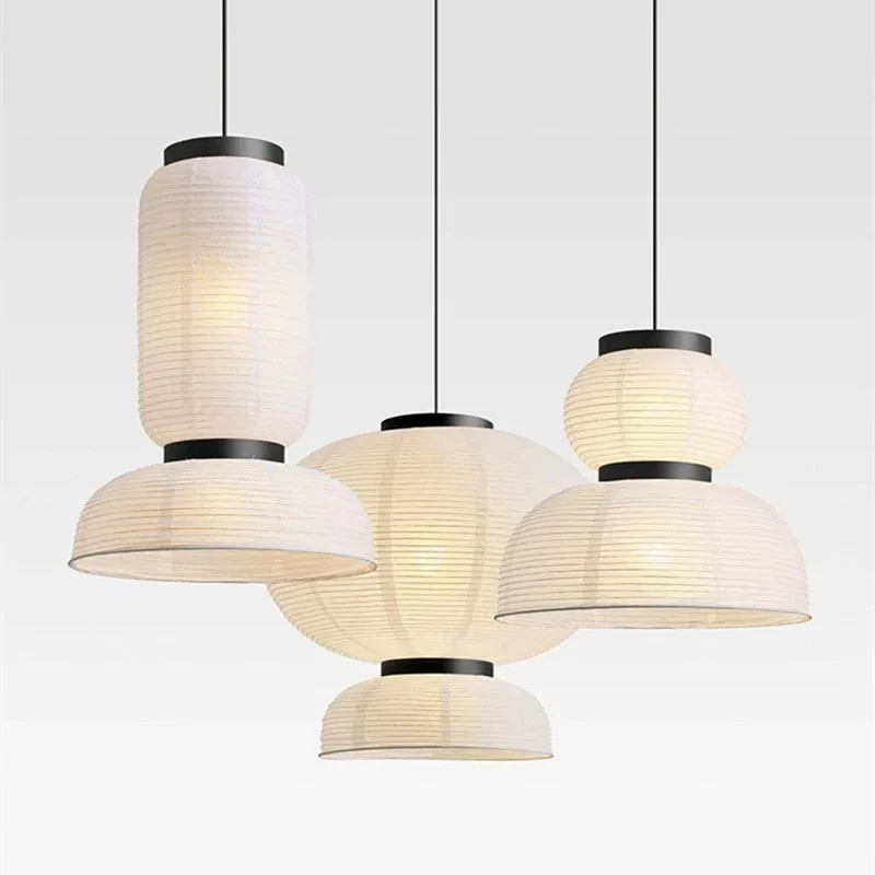 Danish Designer Rice Paper LED Pendant Lights Modern Lantern Hanging Lamp Dining Living Model Room Art Decor Suspension Fixtures