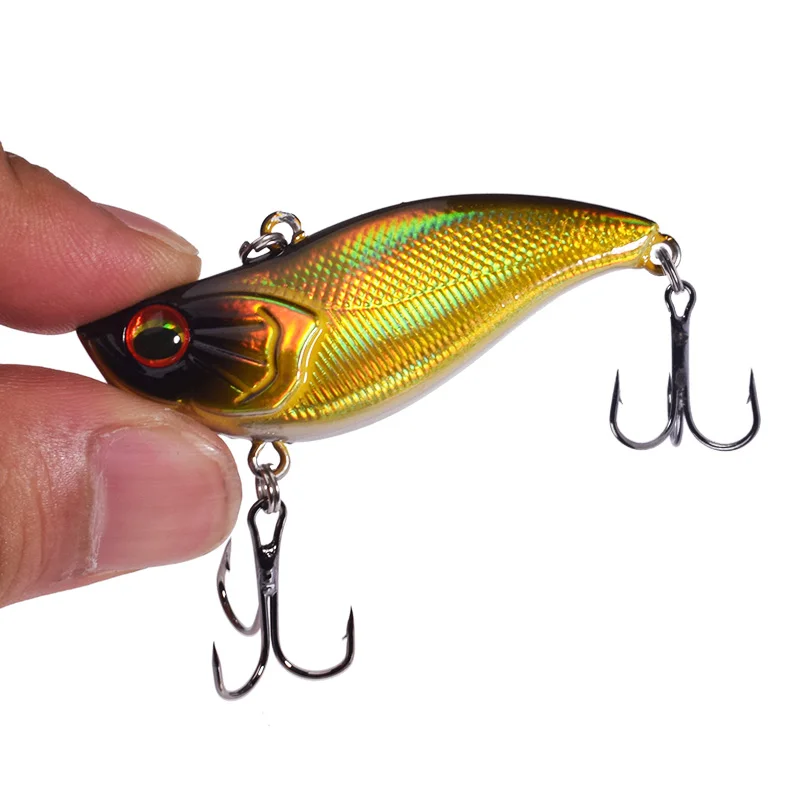 1 Pc Sinking VIB Fishing Lure 6cm 14g Rattling Vibration Winter Wobblers Artificial Hard Bait for Trout Pike Bass Fishing Tackle