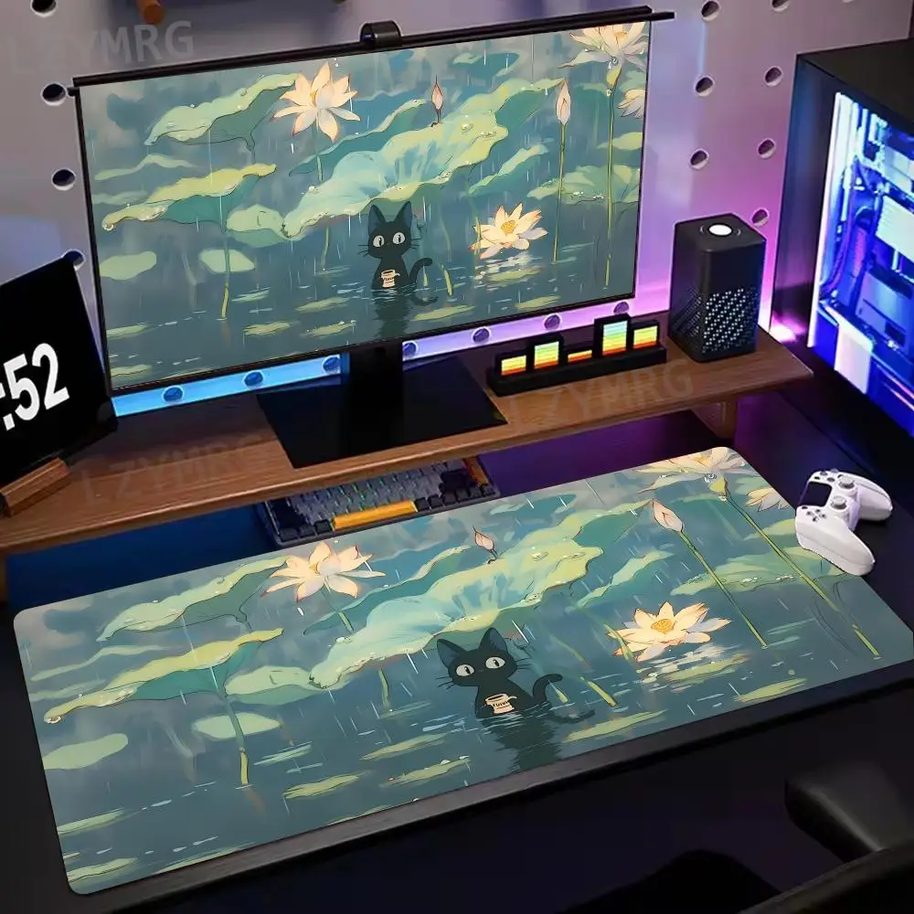 

Уютный коврик для мыши с милым котом Kawaii, большой резиновый противоскользящий коврик для ПК, настольные аксессуары, коврик для мыши для офисов и геймеров, коврик для клавиатуры, декоративный коврик