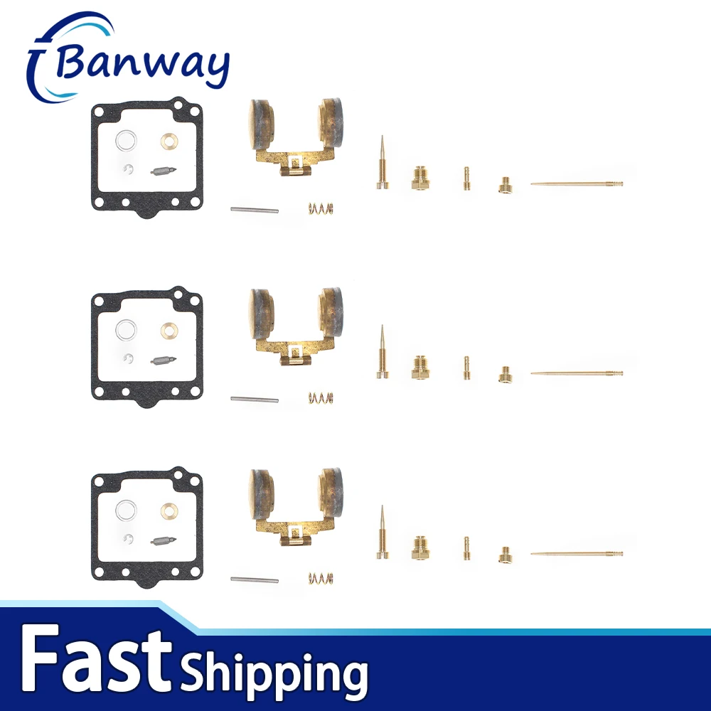 

3Pcs For Yamaha 1978 - 79 XS750 XS750S Motorcycle Carburetor Carb Repair Kit and Float