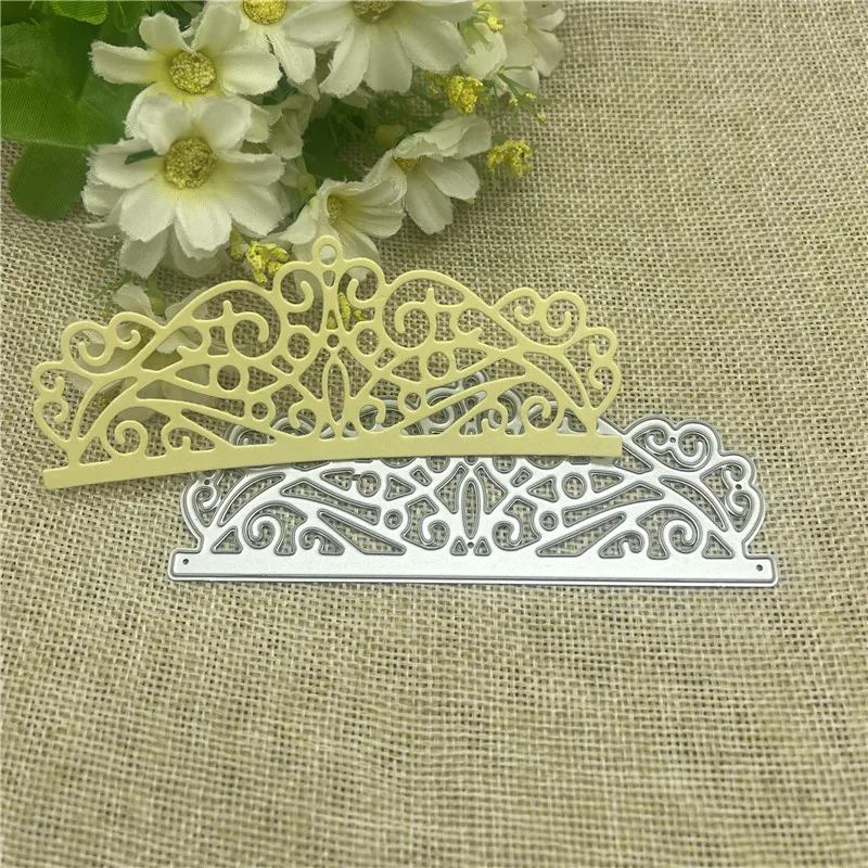 

Flower lace Metal cutting dies mold Round hole label tag Scrapbook paper craft knife mould blade punch stencils dies