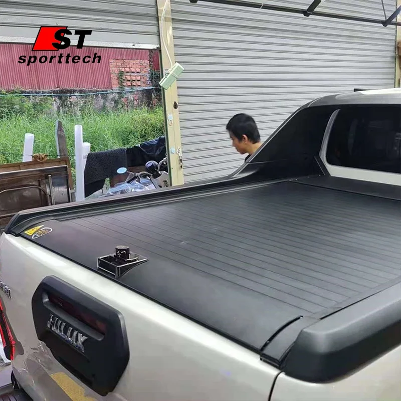 Aluminum Roll Up Retractable Truck Bed Tonneau Cover Roller Lid For 2020 toyota hilux tray cover