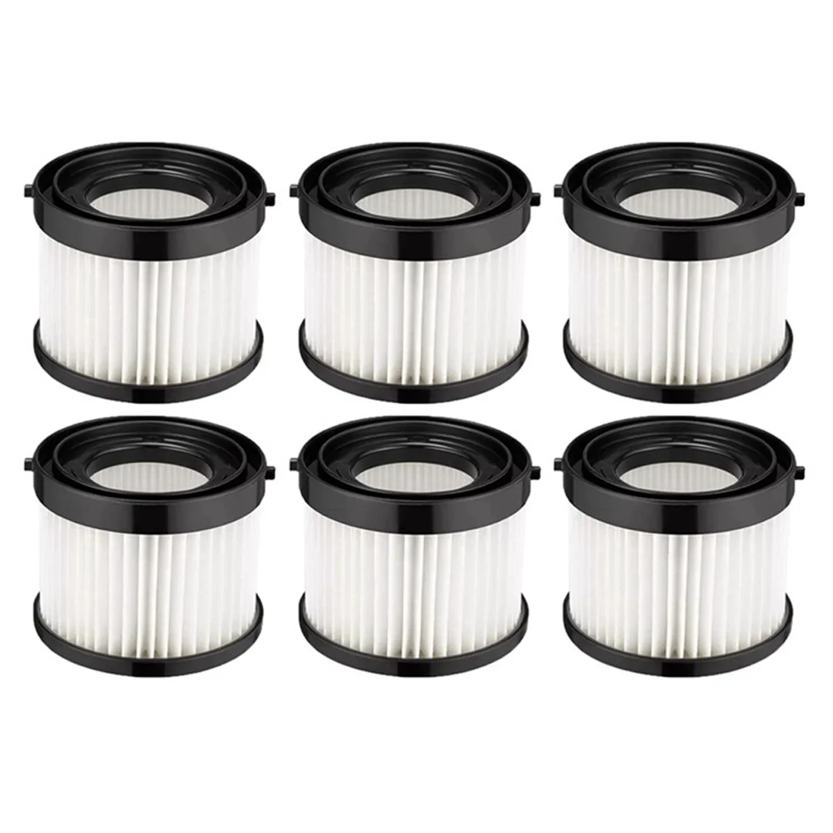 6Pack 49-90-0160 Replacement HEPA Filter for Milwaukee 49-90-0160 0882-20 M18 Compact Vacuum Cleaning