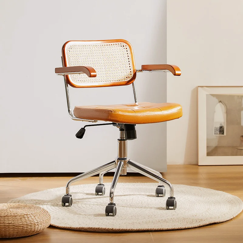 Executive Yellow Office Chair Ergonomic Orange Cheap Comfy Wheels Office Chair Computer Swivel Cadeiras De Escritorio Furniture