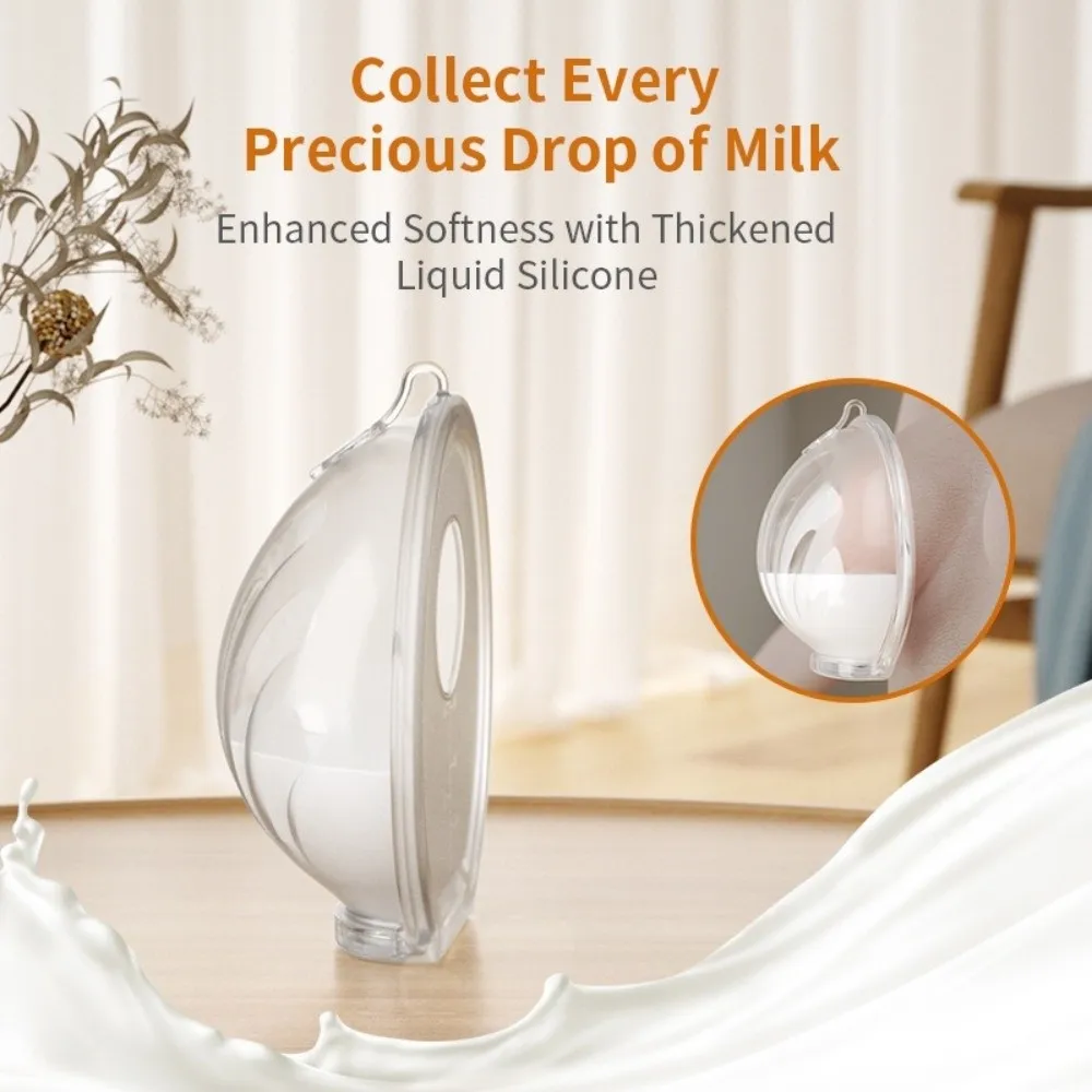 جهاز تجميع حليب الثدي من السيليكون الناعم، جهاز حلب يمكن ارتداؤه ومضاد للتسرب، واقيات الثدي المحمولة القابلة لإعادة الاستخدام #4