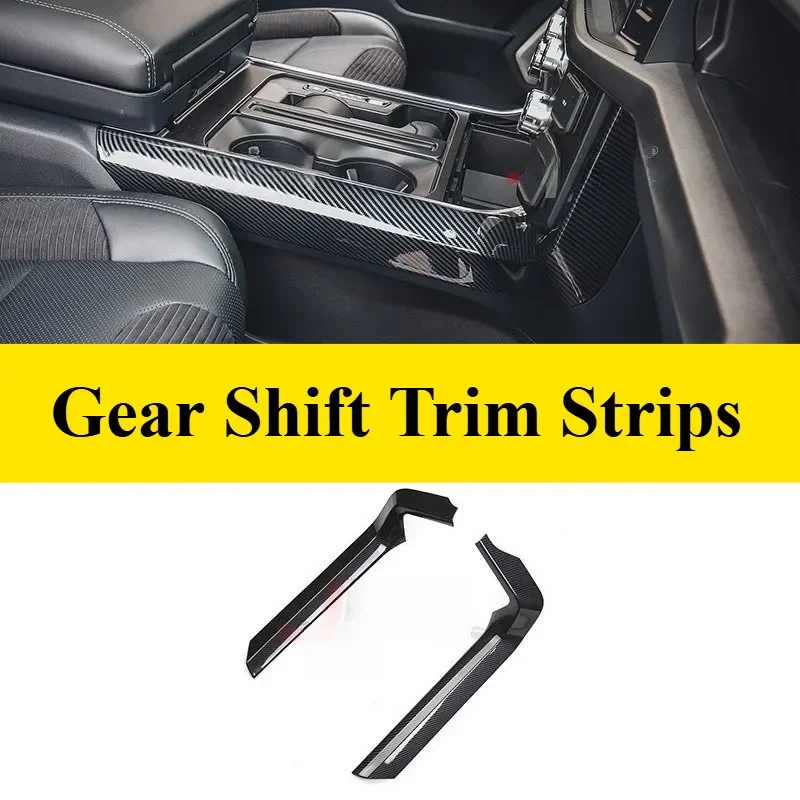 For Ford F-150 Raptor 2022 Center Console Trim Kit – Shift Panel Cup Holder Knob Covers & Bezel Strips Full Set