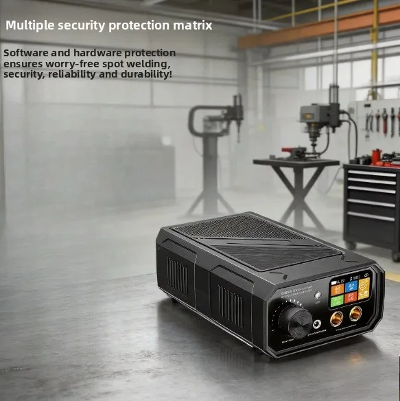 10000W Spot Welder, Dual Pulse Welding Machine, Max 0.3mm Welding Thickness, Auto & Manual Mode, LCD Display with Foot Switch