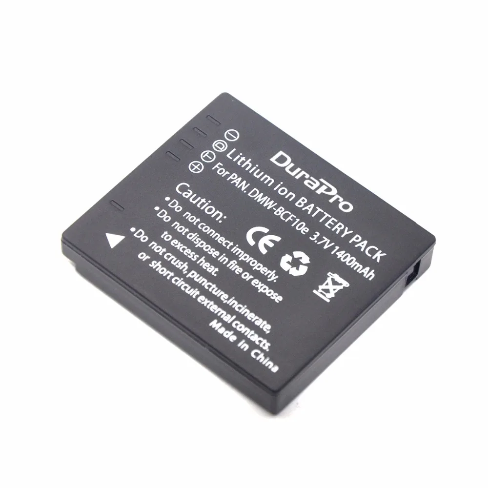 DuraPro DMW-BCF10 DMW-BCF10e DMW-BCF10PP Battery + USB Charger for Panasonic Lumix DMC-FX700,FX75,TS2,TS3,TS4,F2,F3,FH1,FH20
