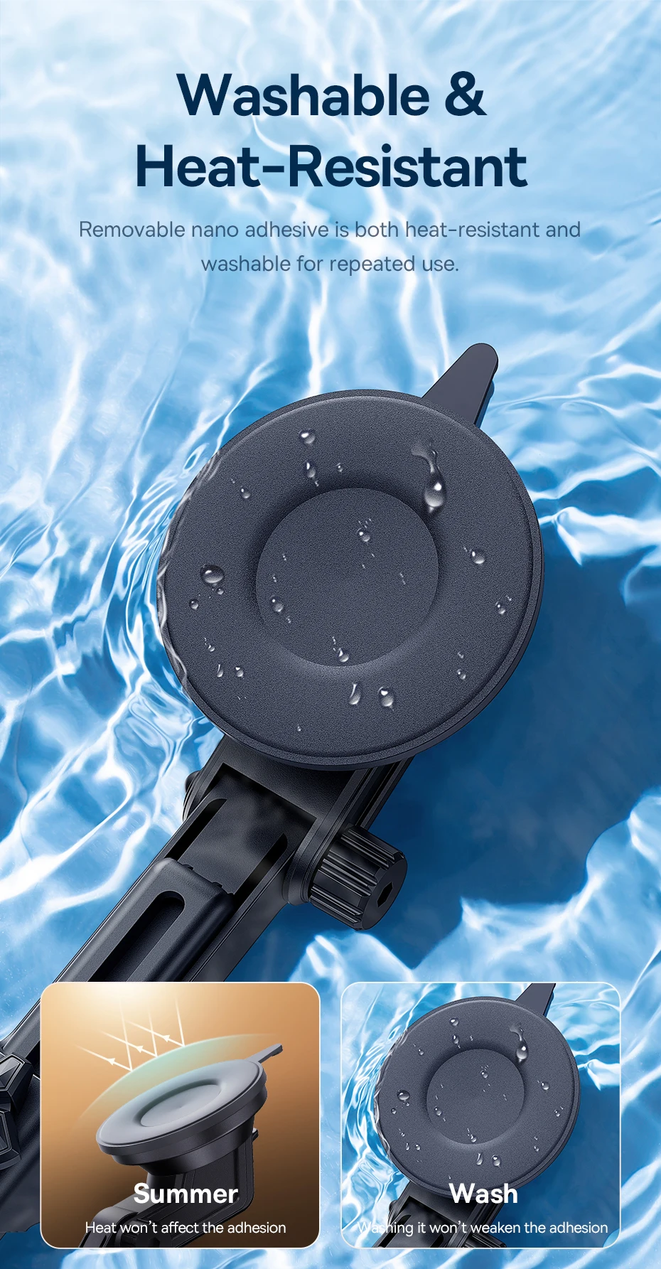 Baseus Autotelefonhalter mit Saugnapf, 360-Grad-Universal-Smartphone-Klemmständer, GPS-Halterung, Unterstützung für iPhone, Samsung, Huawei – Detail 5