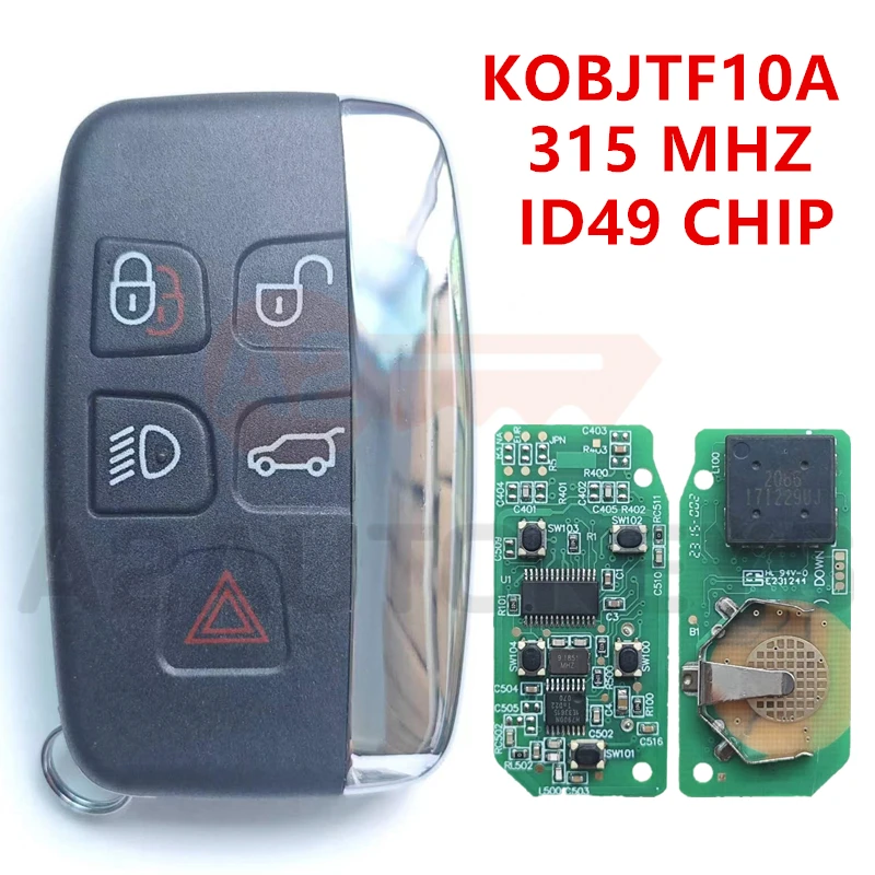 

A2AUTOKEYS KOBJTF10A 5Buttons ID49 315MHZ Car Smart Remote Key For Land Rover Range Rover Evoque Freelander Discovery 4 LR2 LR4