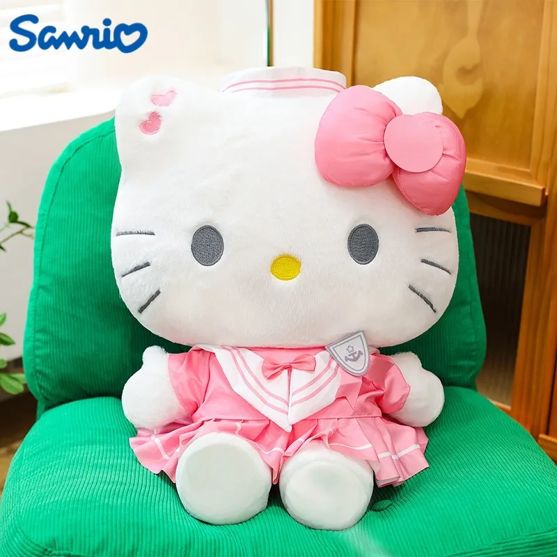 50/60/70cm Big Size Hello Kitty Sailor Suit Sanrio Anime Plush Stuffed Doll Kawaii Room Decoration Plushies Pillow Holiday Gifts