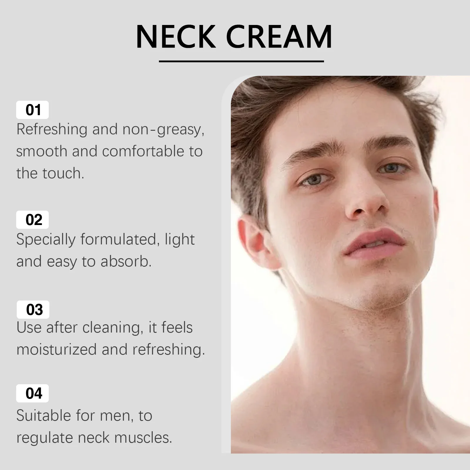 كريم شد الرقبة للرجال يقلل من الخطوط الدقيقة وتفتيحها وشدها وتغذية وترطيب وتنعيم ومرطب يدوم طويلاً للعناية بالرقبة