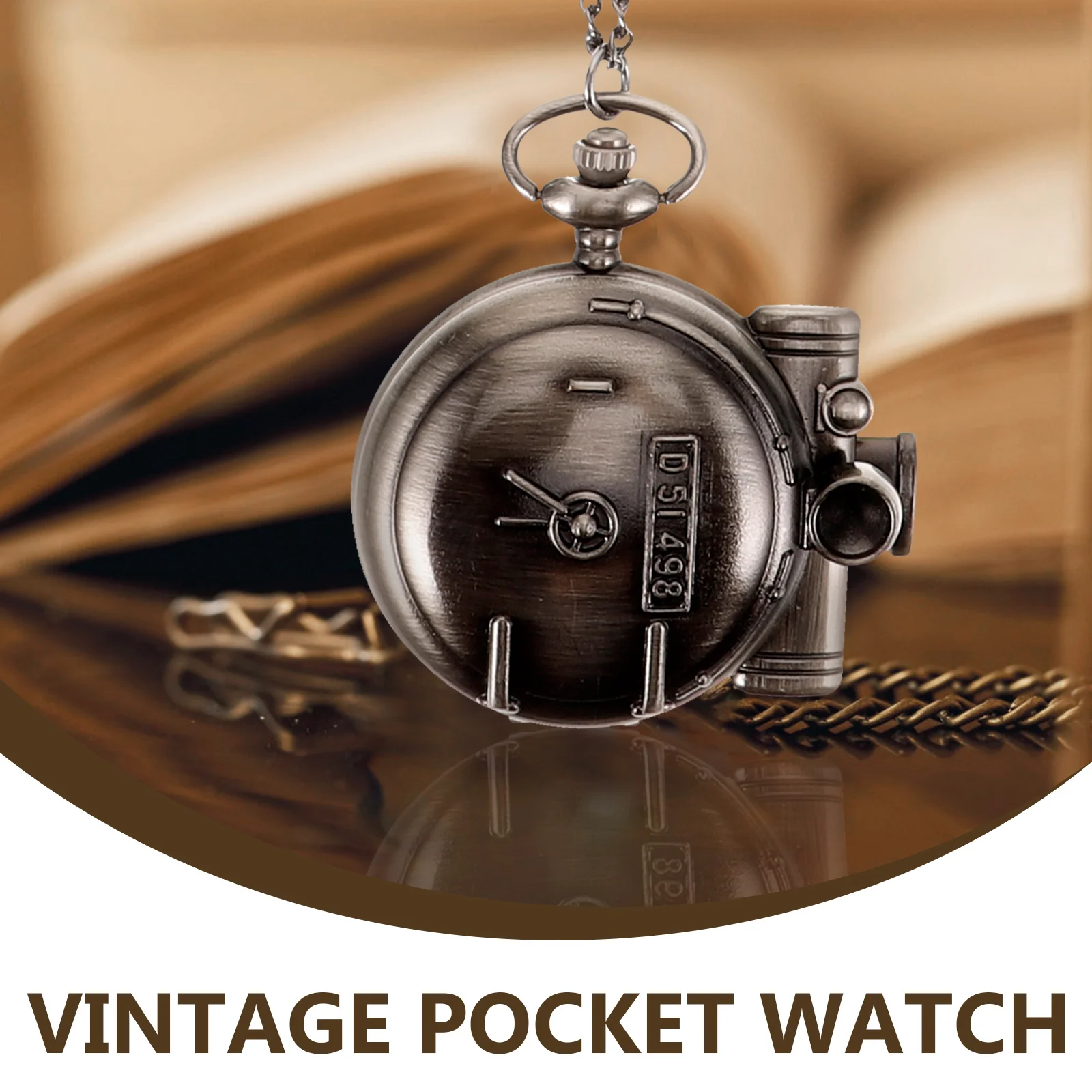 

Vintage Pocket For Men Women Retro Mechanical Metal Fob Watch Decorative Chain Timepiece Small Pendant Watch