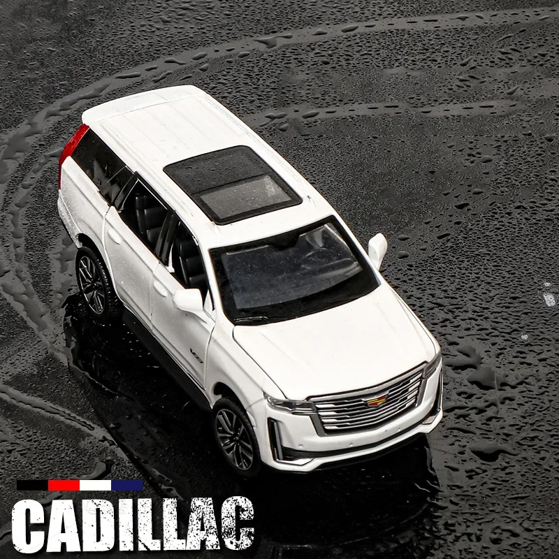 1:32 Cadillac Escalade Terreinwagen Simulatie Diecast Metaallegering Model Auto Geluid Licht Trek Collectie Speelgoed Geschenken