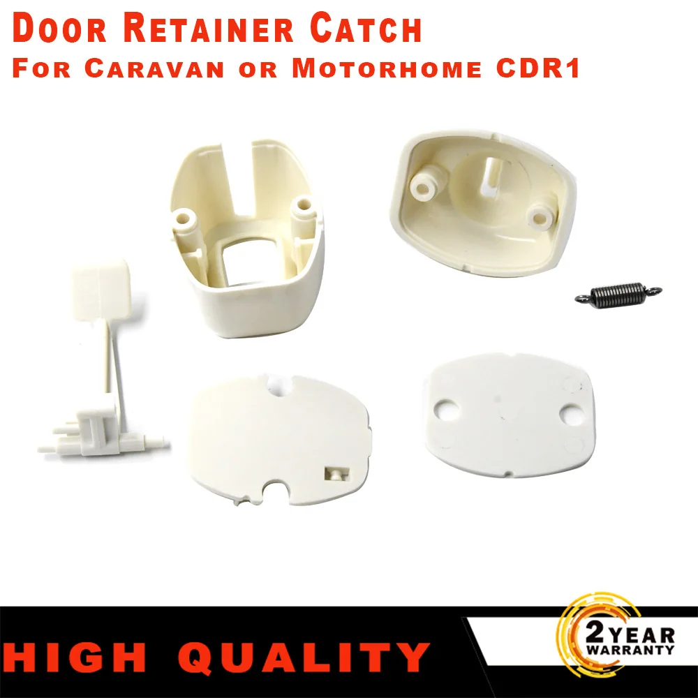 

For Coachman and Elddis Caravan White Plastic Exterior Door Retainer Catch