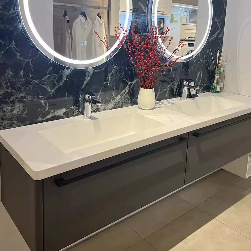 

Integrated Basin Countertop Bathroom Cabinet Combination Set Undercounter Basin Washbasin Pool Washstand