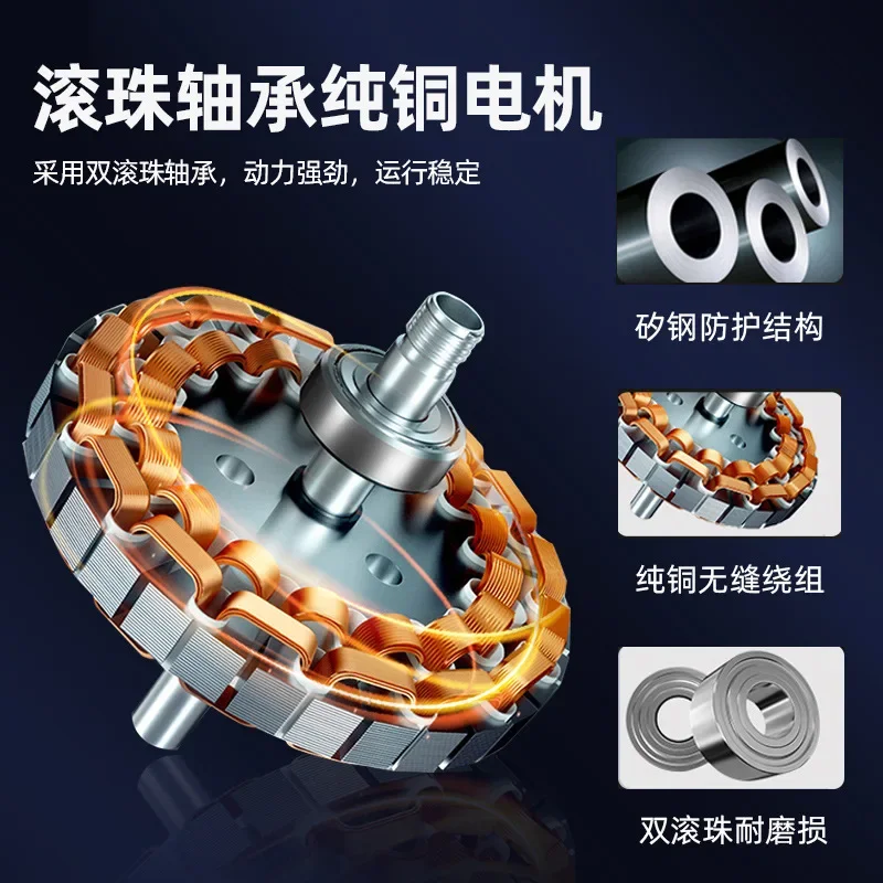 مروحة سقف بقوة رياح كبيرة 100 بوصة للتجارة الخارجية محرك نحاسي نقي كبير جدًا 2.5 متر عالي الطاقة