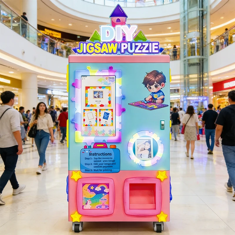 Customized Diy Jigsaw Vending Machine Touch Screen Automatic Jigsaw Vending Machines Animal Jigsaw Puzzles Maker Machine