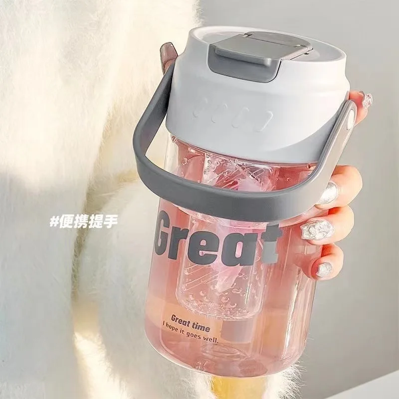 التخييم كوب ماء محمول الفتيات كوب ماء عالي القيمة كوب قهوة محمول كوب بسيط مع قسم الشاي كوب بلاستك الطالب 2